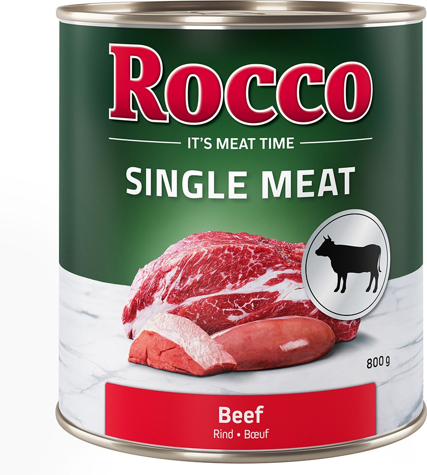 Sparpaket Rocco Single Meat 24 x 400 g / 800 g 24 x 800 g: Rind