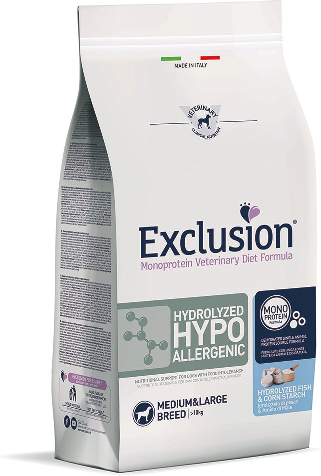 Exclusion Diet Hydrolyzed Hypoallergenic Medium/Large Fisch & Maisstärke - Sparpaket: 2 x 2 kg