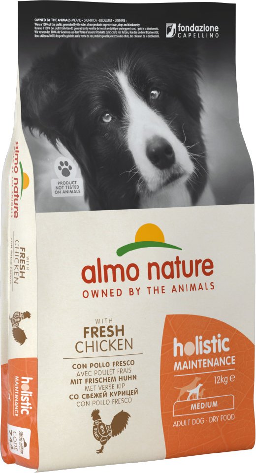 Sparpaket Almo Nature Holistic 2 x 12 kg - Adult Huhn & Reis Medium
