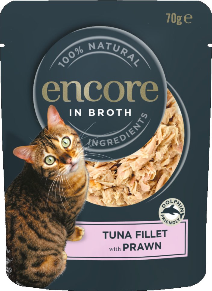 Encore Cat Pouch 16 x 70 g - Thunfisch mit Garnelen