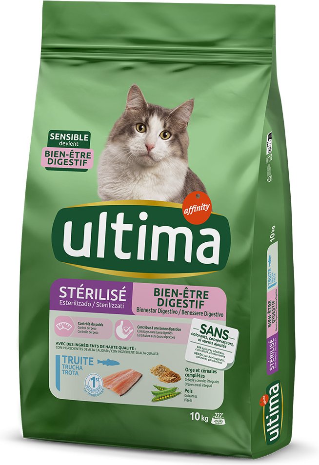 Thumbnail - 2 kg gratis! 10 kg Ultima Cat - Sterilized Sensible Forelle