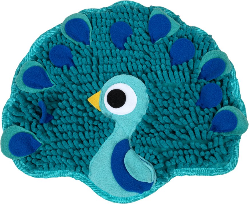 TIAKI Schnüffelmatte Pfau - L 36 x B 31 x H 1 cm