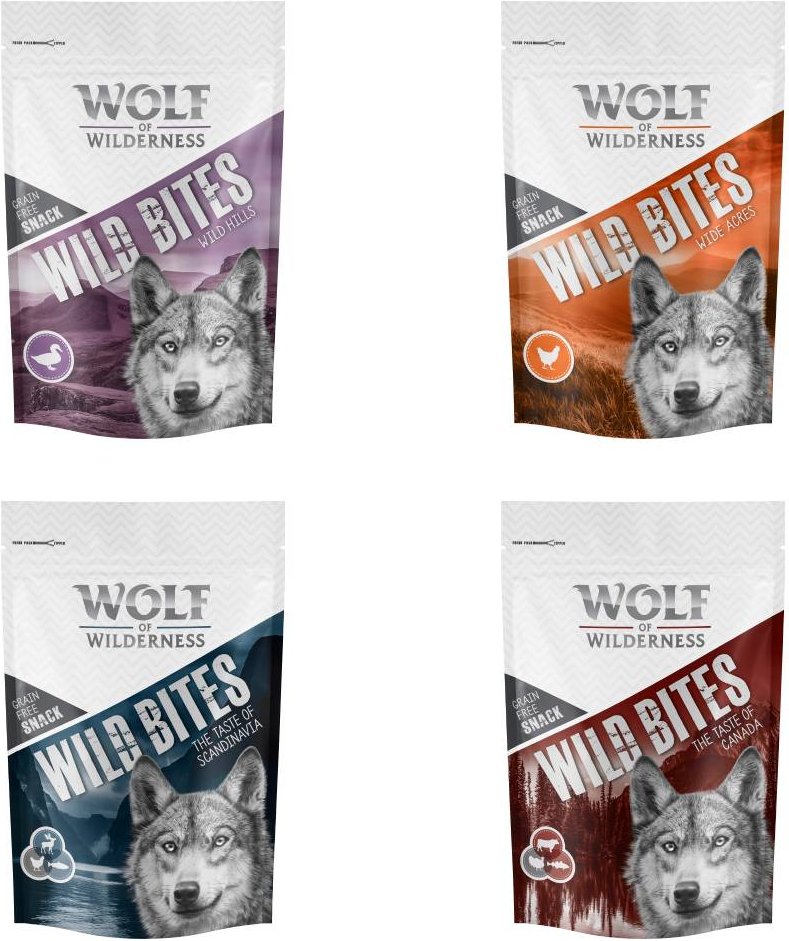 Wolf of Wilderness - Wild Bites Snack-Mix - Adult Mix: Canada, Scandinavia, Huhn, Ente (720 g)