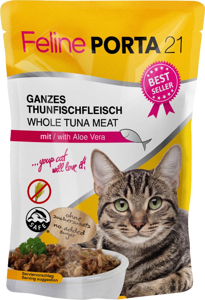 Feline Porta 21 Frischebeutel 6 x 100 g - Thunfisch mit Aloe (getreidefrei)