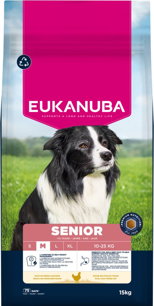 Eukanuba Premium Nutrition Senior Medium Breed Huhn - Sparpaket: 2 x 15 kg