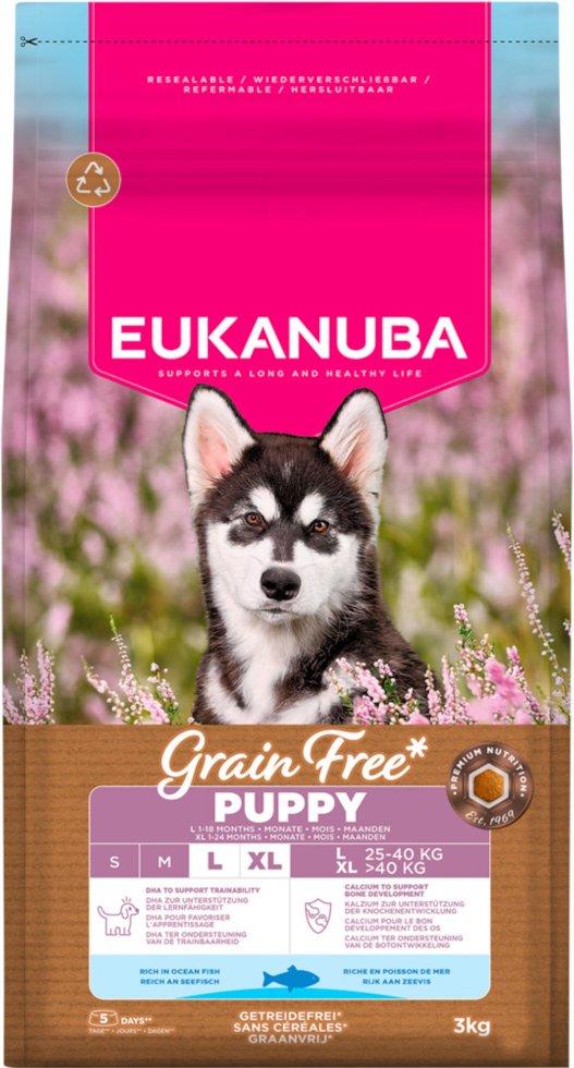 Eukanuba Grain Free Puppy Large & Giant Breed Seefisch - Sparpaket: 2 x 3 kg