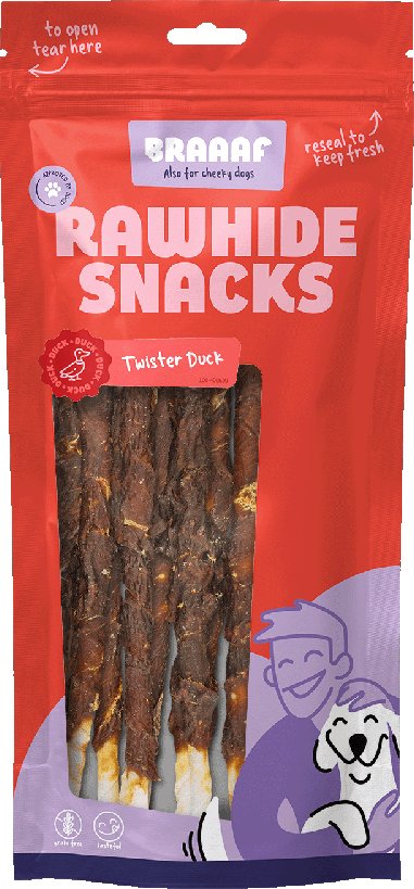 Braaaf Twister mit Ente - Sparpaket: 2 x 25 cm (16 Stück)