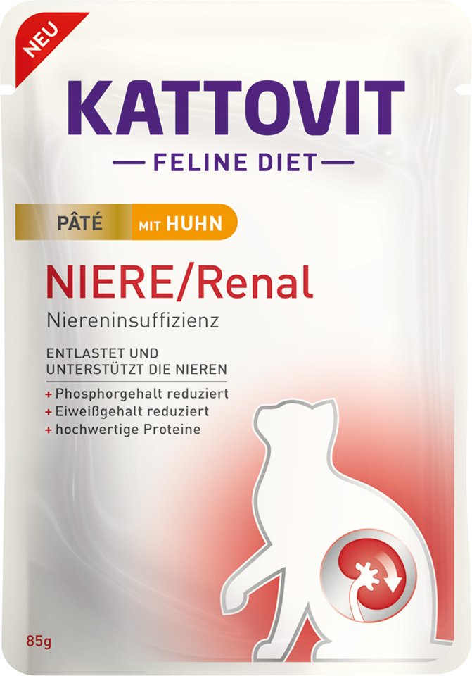 Kattovit Niere/Renal Paté 10 x 85 g - mit Huhn