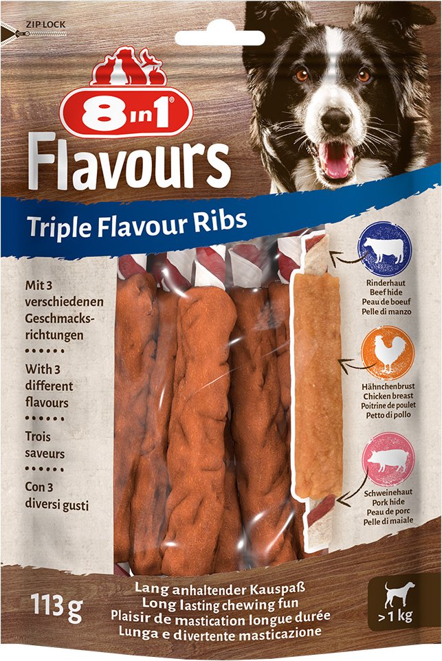 8in1 Triple Flavour Ribs Kaustangen - Sparpaket: 3 x 6 Stück