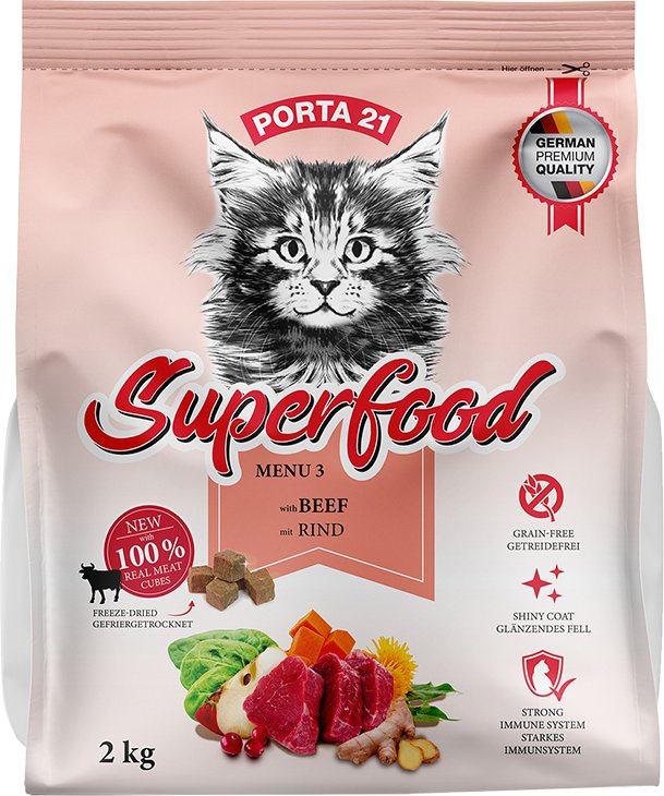 Porta 21 Superfood Menu 3 mit Rind - Sparpaket: 2 x 2 kg