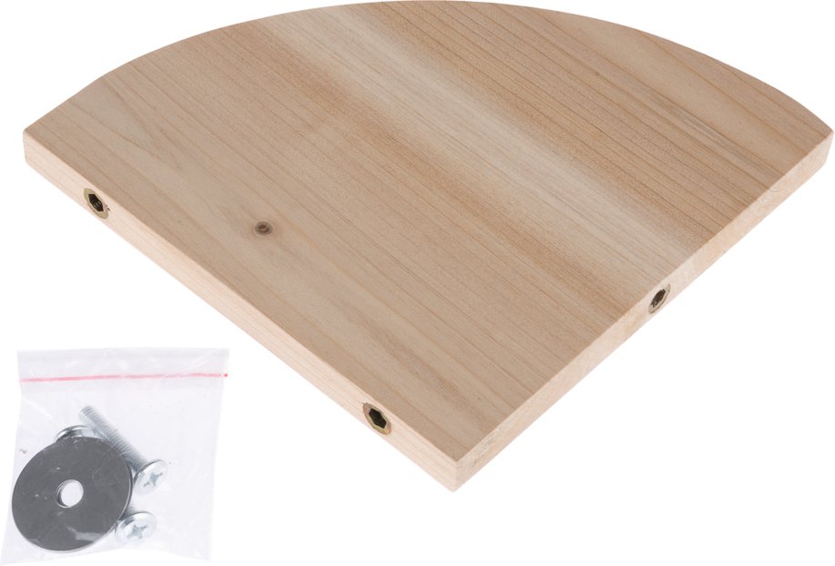 TIAKI Eckplattform aus Holz für Kleintiere - L 17,5 x B 17,5 x H 1,2 cm
