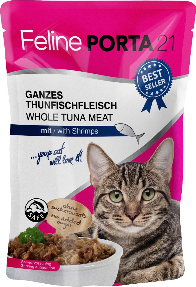 Feline Porta 21 Frischebeutel 6 x 100 g - Thunfisch mit Shrimps