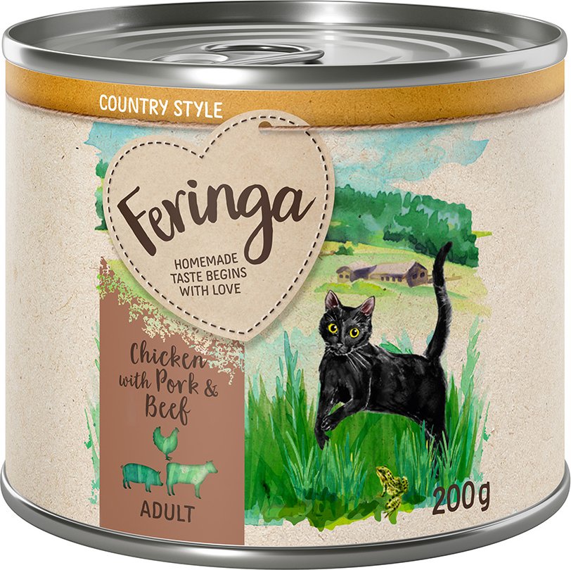 Sparpaket Feringa Country Style Menü 24 x 200 g - Huhn, Schwein, Rind