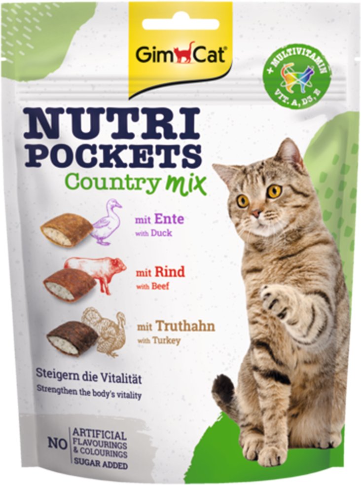 Thumbnail - GimCat Nutri Pockets -Sparpaket Country-Mix (3 x 150 g)