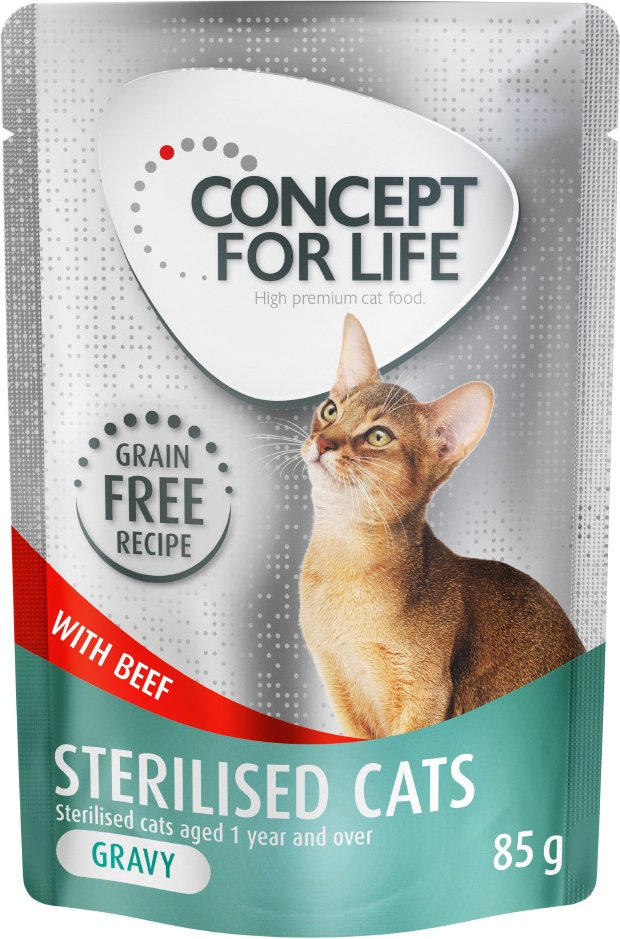 Concept for Life Sterilised Cats mit Rind getreidefrei - in Soße - 12 x 85 g