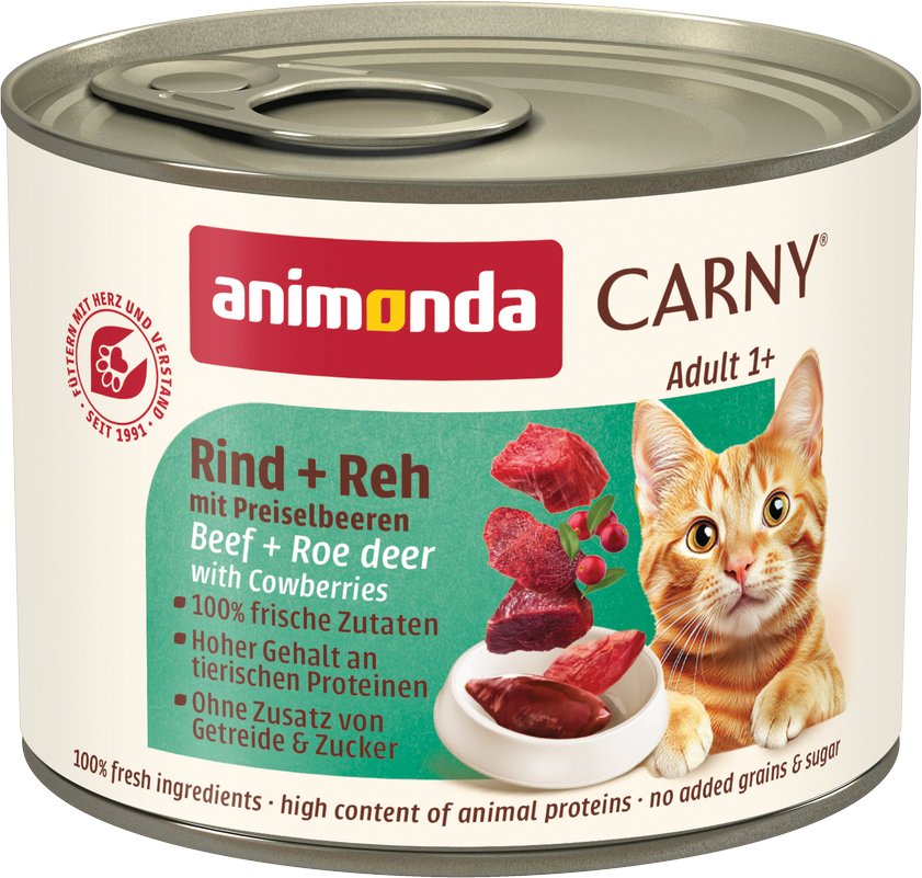 Sparpaket animonda Carny Adult 24 x 200 g - Rind, Reh & Preiselbeeren