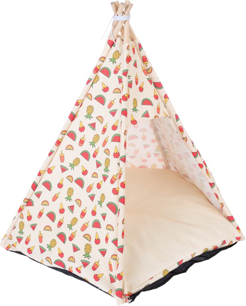 TIAKI Haustierhöhle Tropisches Tipi - ca. Ø 65 x H 75 cm