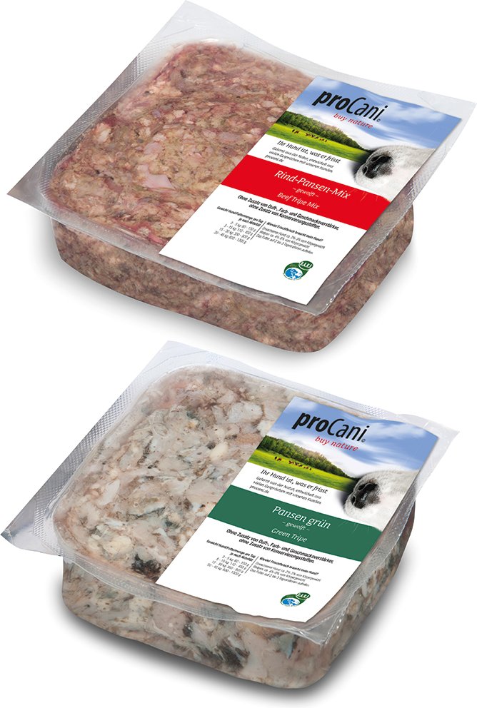 proCani BARF-Paket pur Probiotisch mit Rind - 22 x 500 g
