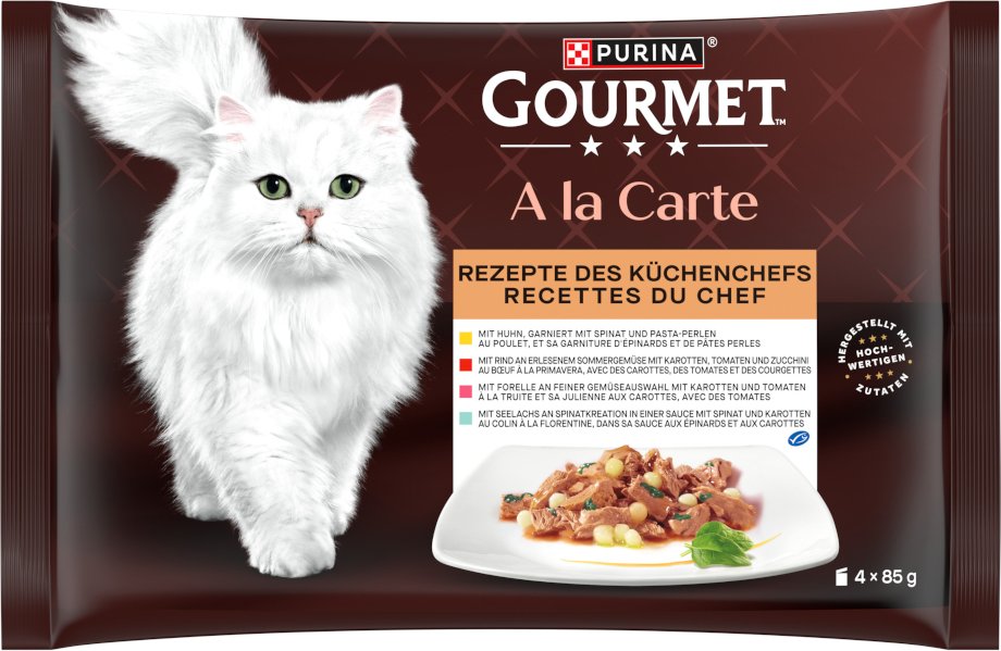 Multipack - Gourmet A la Carte 4 x 85 g - Rezepte des Küchenchefs (4 Sorten)
