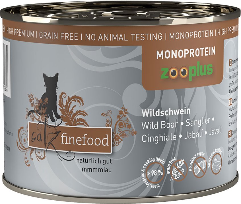 catz finefood Monoprotein zooplus 6 x 200 g - Wildschwein