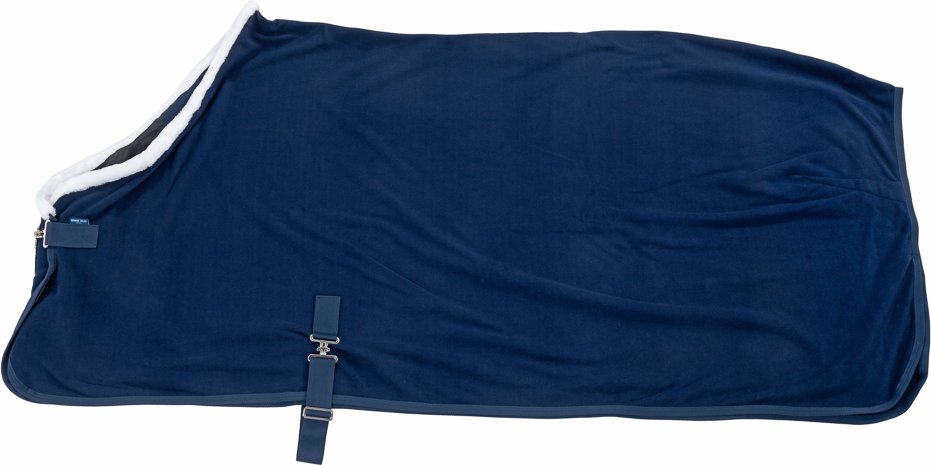 Nomad Tales Abschwitzdecke Fleece mit Bauchgurt, marineblau - 125 cm Rückenlänge