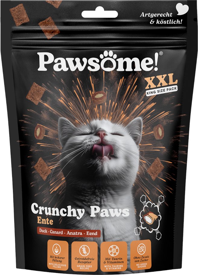 Thumbnail - Pawsome Crunchy Paws - Sparpaket: Ente (3 x 150 g)