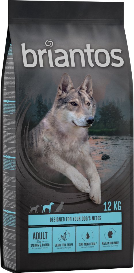 Briantos Sparpaket (2 x Großgebinde) - Briantos Adult Lachs GETREIDEFREI (2 x 12 kg)