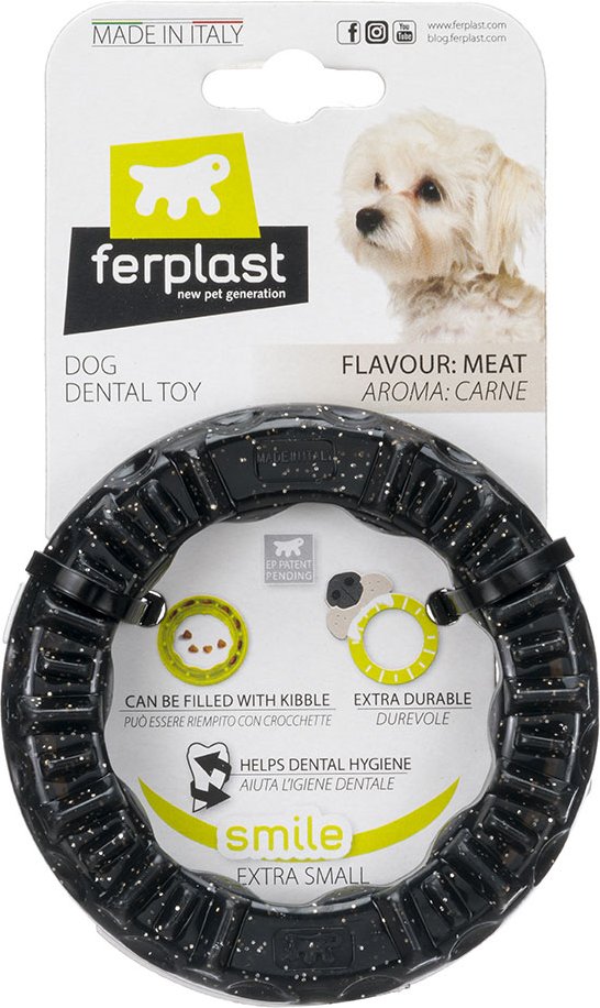 Ferplast Smile Kauring, schwarz - Gr. XS: Ø 8,5 x H 1,7 cm
