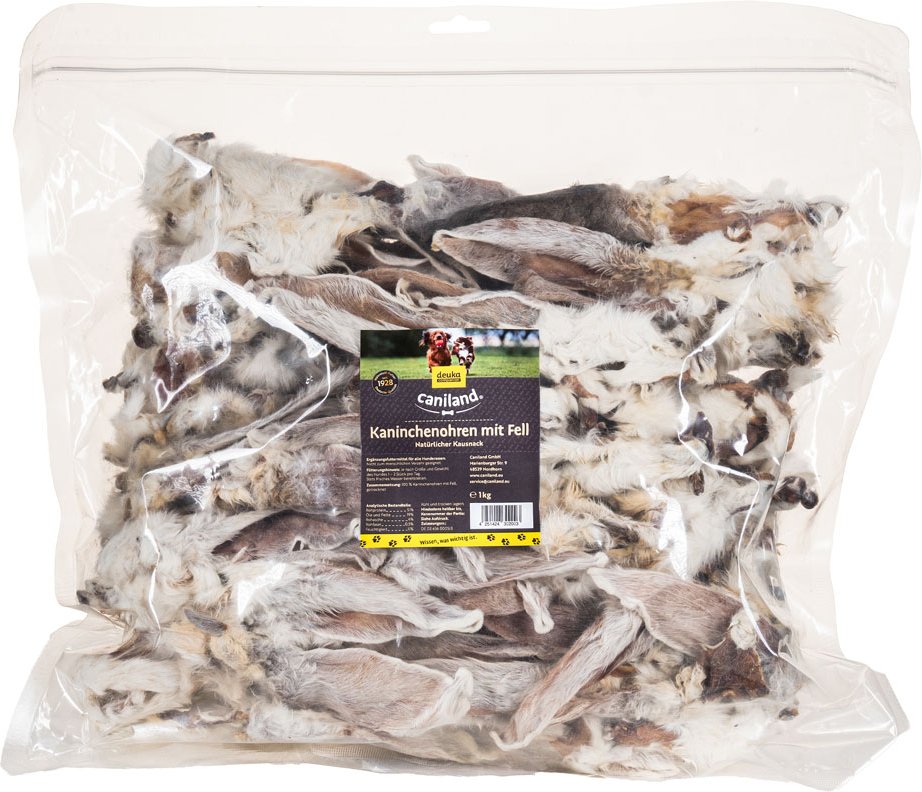Caniland Kaninchenohren mit Fell - 1 kg
