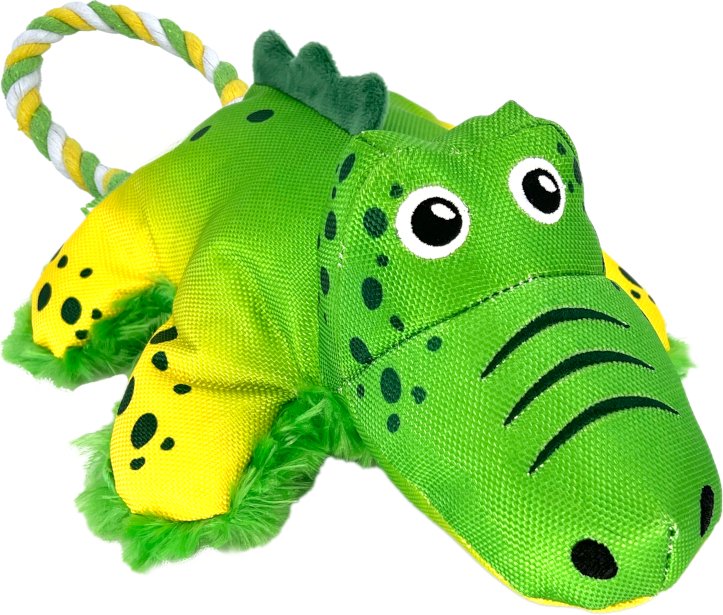 Thumbnail - KONG Cozie Tuggz Hundespielzeug Alligator - Gr. M/L: ca. L 38 x B 20,3 x H 10,2 cm
