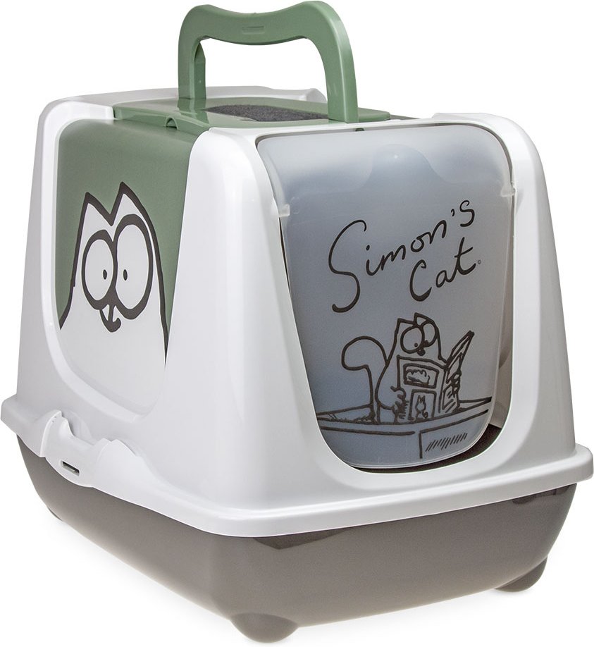 Simon's Cat Katzentoilette - grau / grün / weiß