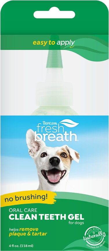 TropiClean Fresh Breath Clean Teeth Zahnpflege-Gel für Hunde - 118 ml