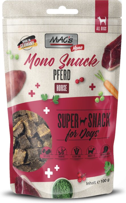 MAC´s Dog Mono Snack - Sparpaket: Pferd 6 x 100 g