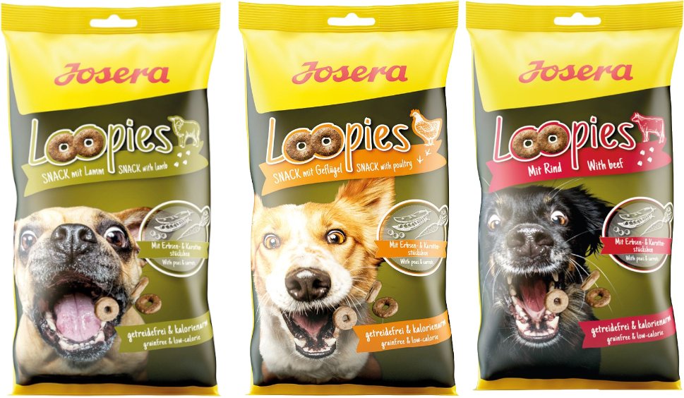 Kombi-Paket Josera Loopies 9 x 150 g - Rind + Geflügel + Lamm