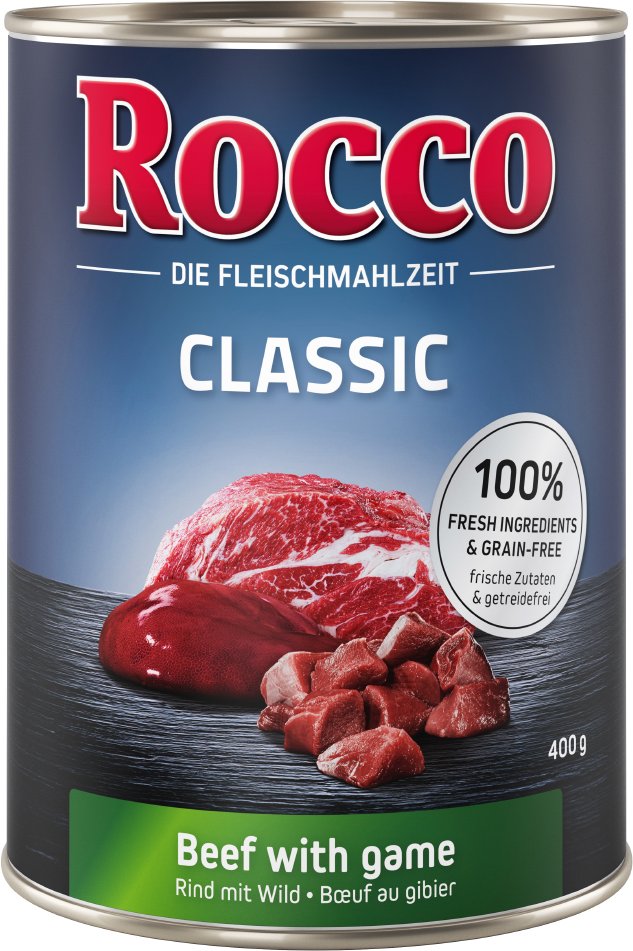 Rocco Einzeldose 1 x 400 g - Probierpreis! - Classic: Rind mit Wild