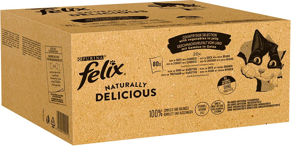 Megapack Felix Naturally Delicious 80 x 80 g - Geschmacksvielfalt vom Land