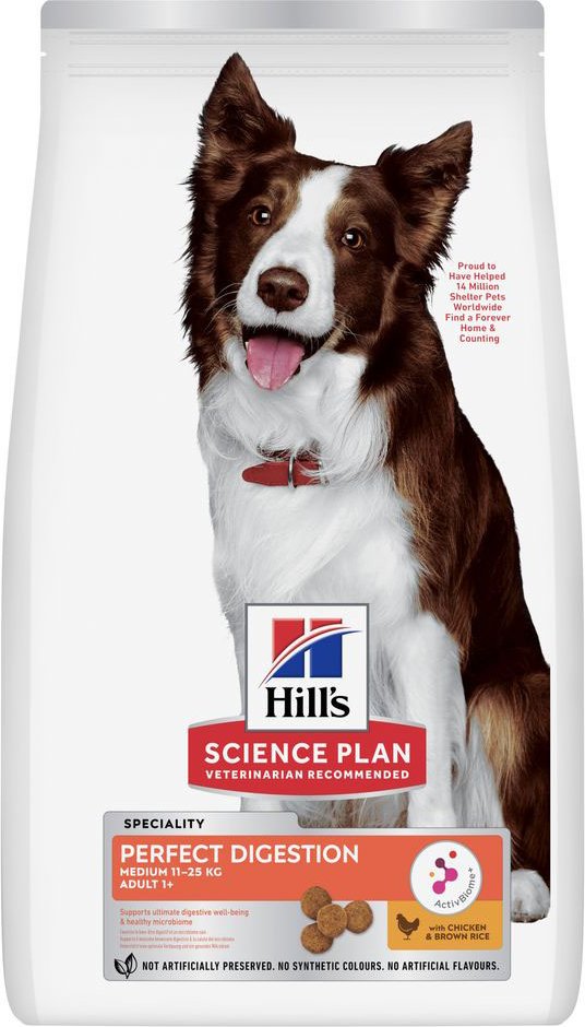 Hill's Science Plan Perfect Digestion Adult 1+ Medium mit Huhn & braunem Reis - Sparpaket: 2 x 14 kg
