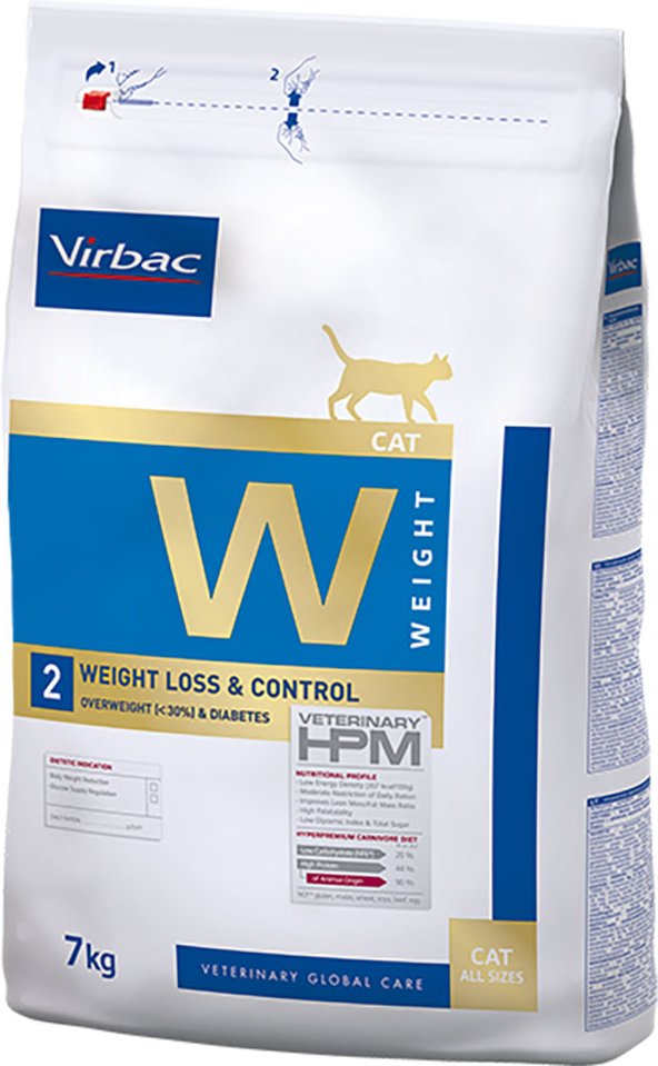 Virbac Veterinary HPM Cat Weight Loss and Control W2 - 7 kg