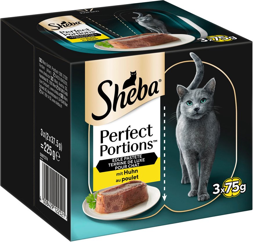 Sheba Perfect Portions 96 x 37,5 g - Pastete mit Huhn