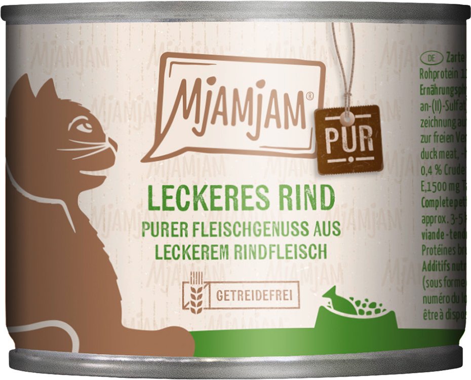 Sparpaket MjAMjAM Pur 24 x 200 g - leckeres Rind pur