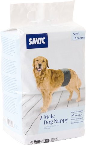 Savic Windeln für Rüden - Größe L: 53-76 cm, 12 Stück