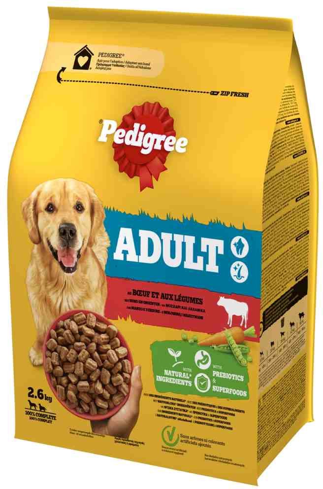 Pedigree Medium Adult mit Rind - 3 x 2,6 kg
