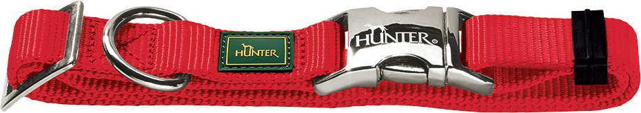 HUNTER Halsband Vario Basic Alu-Strong, rot - Größe XL: 45 - 65 cm Halsumfang