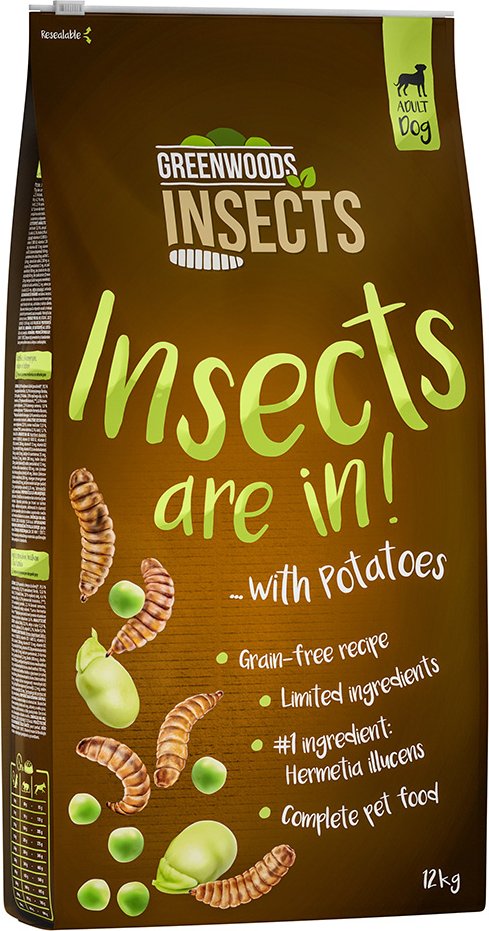 Greenwoods Insects Insekten mit Kartoffeln, Erbsen und Favabohnen Sparpaket: 2 x 12 kg