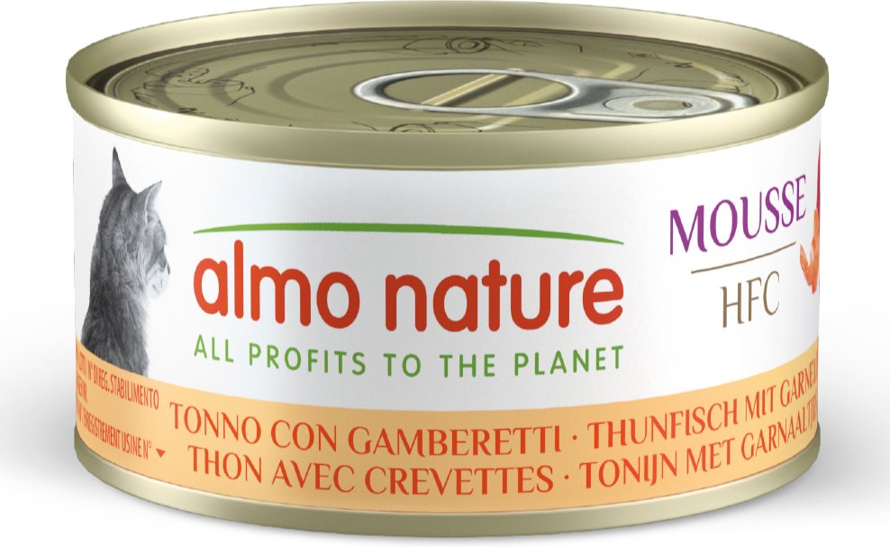 Almo Nature HFC Cat Mousse 6 x 70 g - Thunfisch mit Garnelen