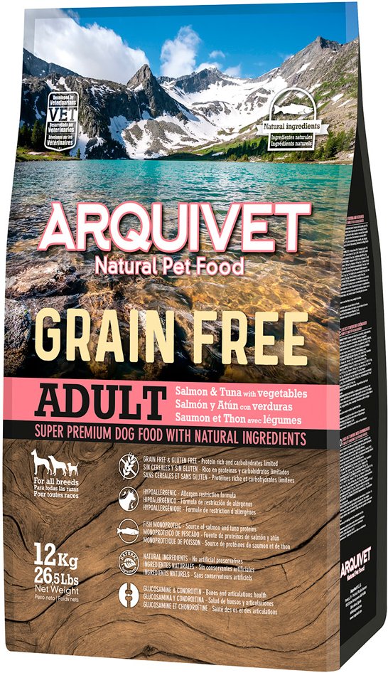 Arquivet Dog Grain Free Lachs - Sparpaket: 2 x 12 kg