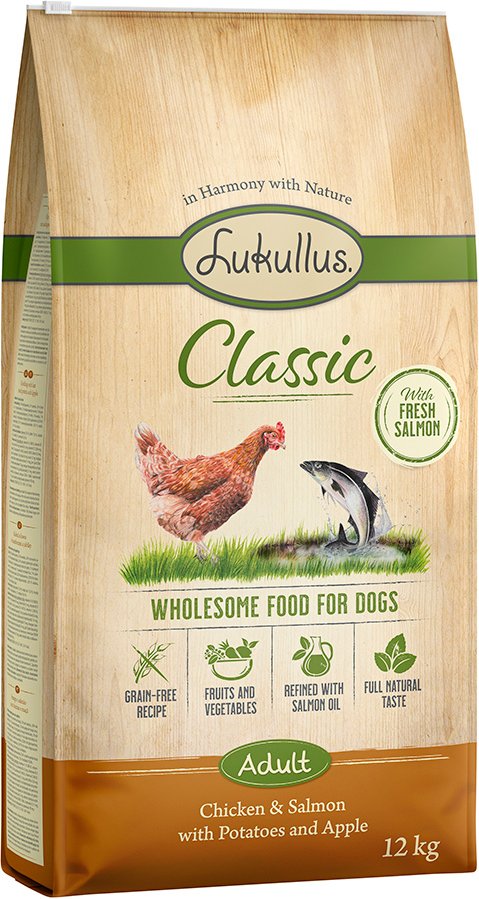 Lukullus Classic Huhn & Lachs (getreidefrei) - 12 kg