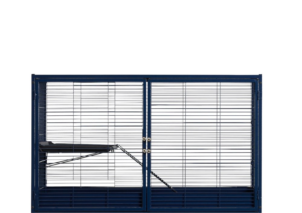 Savic Royal Suite 100, navy blau - Käfig-Erweiterung: L 99,8 x B 63,2 x H 61 cm