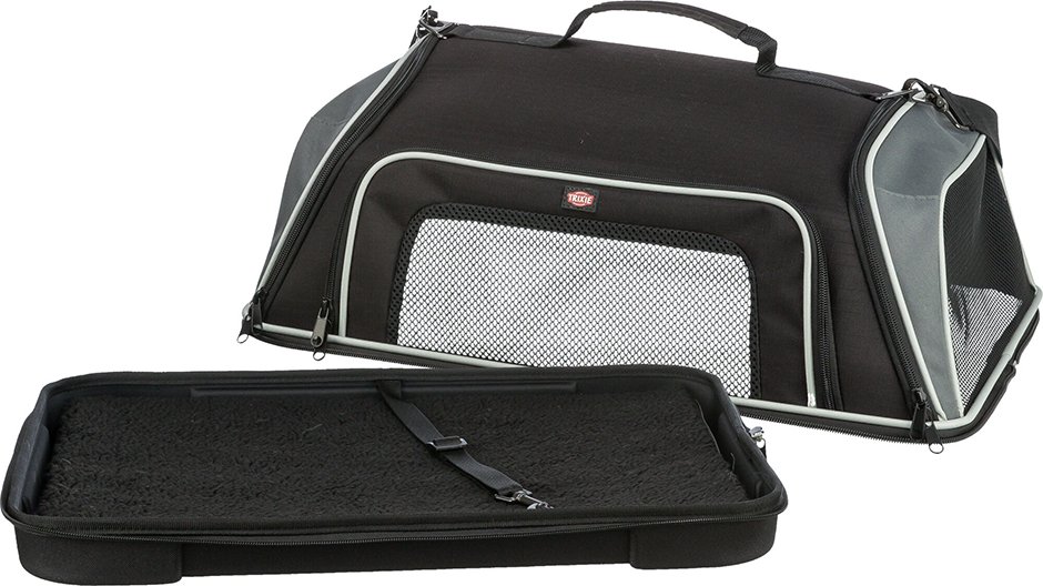 Trixie Airline Tragetasche Boarding - schwarz/grau, L 55 x B 23 x H 40 cm