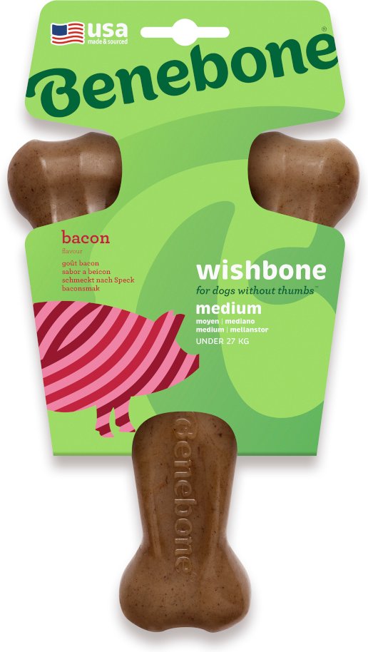 Benebone Wishbone Bacon - Medium: ca. L 22 x B 13 x H 4,5 cm